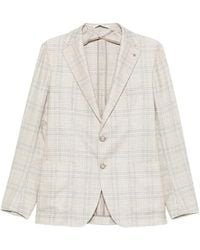 Tagliatore - Checked Two-Button Blazer - Lyst