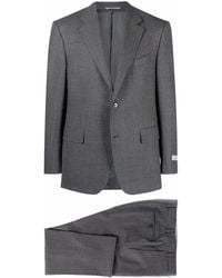 Canali Single-breasted Wool Suit - Grey