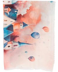 D'Aniello - Frayed-Edges Printed Scarf - Lyst