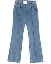 Mother - Snacks! The Pin Up Takeout Heel Seam-Detail Jeans - Lyst