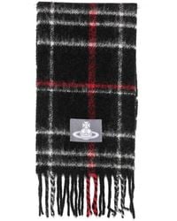Vivienne Westwood - Orb-Patch Check-Pattern Scarf - Lyst