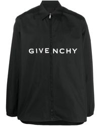 Givenchy - Logo-Print Zipped Shirt - Lyst
