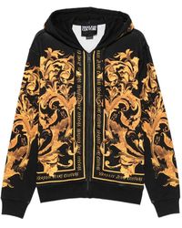 Versace Jeans Couture - Baroque-Print Zip-Up Hoodie - Lyst