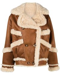 Womens Clothing Coats Fur coats Urbancode Brushed Biker Short Coat in Natural 