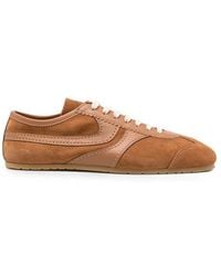 Dries Van Noten - Panelled Lace-Up Suede Sneakers - Lyst
