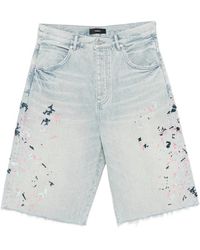 Purple Brand - Paint Splatter Frayed Shorts - Lyst