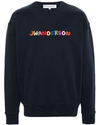 JW Anderson - Logo-Embroidered Cotton Sweatshirt - Lyst