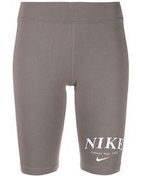 Nike Logo-print Biker Shorts - Gray