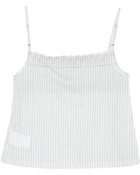 Low Classic - Stripe-Print Lace-Trim Camisole Top - Lyst