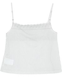 Low Classic - Stripe-Print Lace-Trim Camisole Top - Lyst