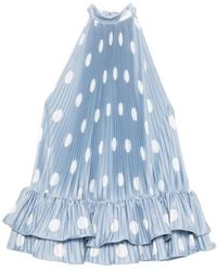 L'idée - Soleil Polka-Dot Pleated Mini Dress - Lyst