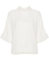 Mark Kenly Domino Tan - Bailee Crepe Blouse - Lyst