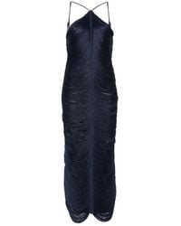 Bless - Jade Fringed Halterneck Midi Dress - Lyst