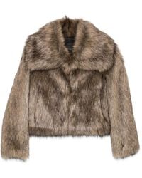 Thelaurent - Faux-Fur Wide-Collar Jacket - Lyst