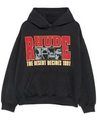 R H U D E © - Graphic-Print Drawstring Hoodie - Lyst