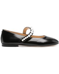 Mach & Mach - Faux-pearl Leather Ballerina Shoes - Lyst