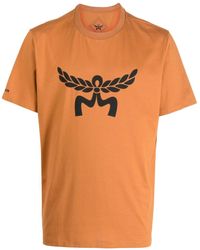 MCM - Laurel Logo-Print Cotton T-Shirt - Lyst