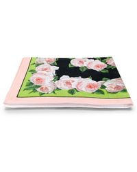 Dolce & Gabbana Floral Print Beach Towel - Black