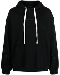 Vision Of Super - Flame-Embroidered Cotton Hoodie - Lyst