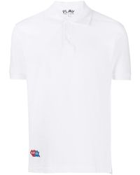 COMME DES GARÇONS PLAY - Logo-appliqué Cotton Polo Shirt - Lyst