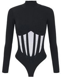 Elisabetta Franchi - Knit Bustier Bodysuit - Lyst