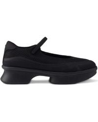 Prada - Mesh-Panels Ballerina Flats - Lyst