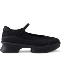 Prada - Mesh-Panels Ballerina Flats - Lyst