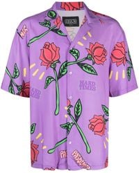 PAS DE MER - Hard Times Rose-Print Shirt - Lyst