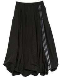 Y-3 - Grd 3S Bln Three-Stripe Bubble-Hem Maxi Skirt - Lyst