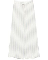 Berwich - Striped Wide Leg Trousers - Lyst