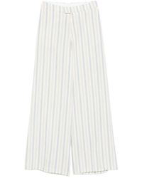 Berwich - Striped Wide Leg Trousers - Lyst