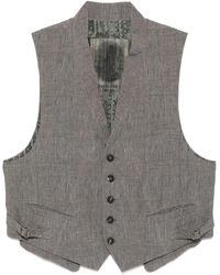 Ziggy Chen - Check-Pattern Waistcoat - Lyst