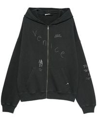 Palm Angels - Graphic-Print Zip-Up Hoodie - Lyst