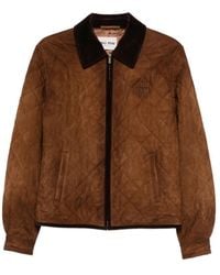 Miu Miu - Quilted-Design Corduroy-Collar Jacket - Lyst