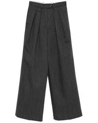 Nine:inthe:morning - Sandra Pinstripe-Pattern Pleated Tailored Trousers - Lyst