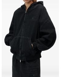 Alexander Wang - Brushed-Denim Oversized Hoodie - Lyst