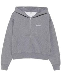 Sporty & Rich - Logo-Embroidered Zip-Up Hoodie - Lyst