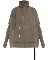 Rick Owens - Zip Cotton Sweater - Lyst