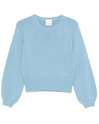 Allude - Ribbed-Knit Crew Neck Sweater - Lyst