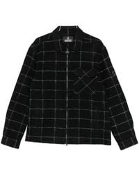 Barbour - Check-Pattern Zip-Up Jacket - Lyst