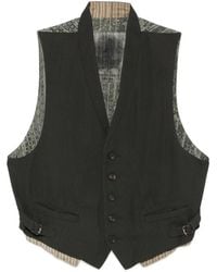 Ziggy Chen - Patterned-Back Waistcoat - Lyst