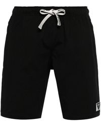 Emporio Armani - Appliqué-logo Cotton Shorts - Lyst