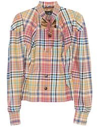 Vivienne Westwood - Plaid Button Front Top - Lyst
