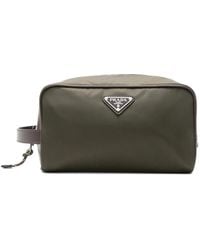 Prada - Speedrock Logo-Plaque Clutch Bag - Lyst