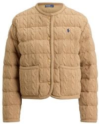 Polo Ralph Lauren - Cable-Knit Bomber Jacket - Lyst