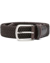 Eraldo - Leather-Trim Interwoven Belt - Lyst