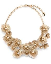 Carolina Herrera - Floral Crystal-Embellished Necklace - Lyst