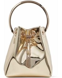 Jimmy Choo - Bon Bon Metallic Leather Top Handle Bag - Lyst