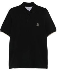 Brunello Cucinelli - Logo-Embroidered Short-Sleeve Cotton Polo Shirt - Lyst