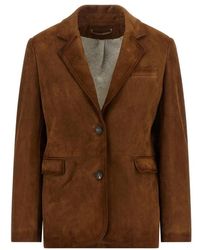 Golden Goose - Robyn Suede Blazer - Lyst